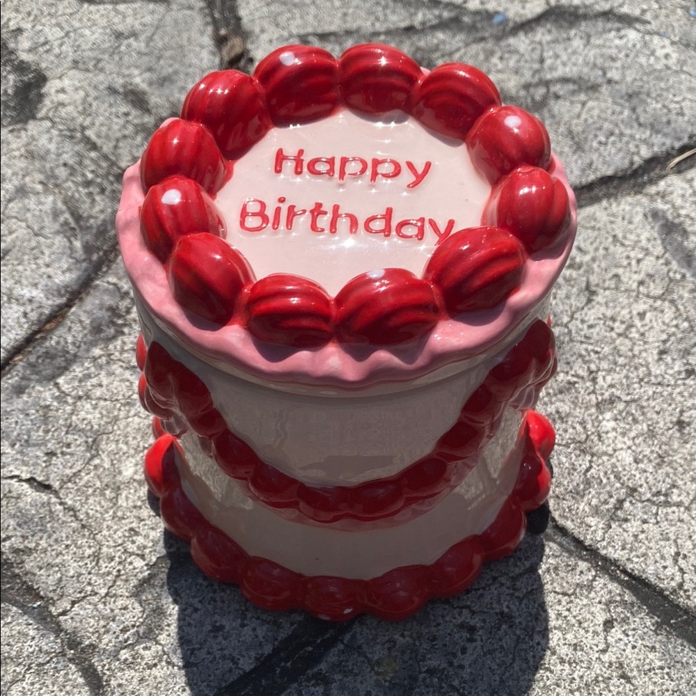 Strawberry Shortcake Birthday Cake Candle
 and Pink Happy